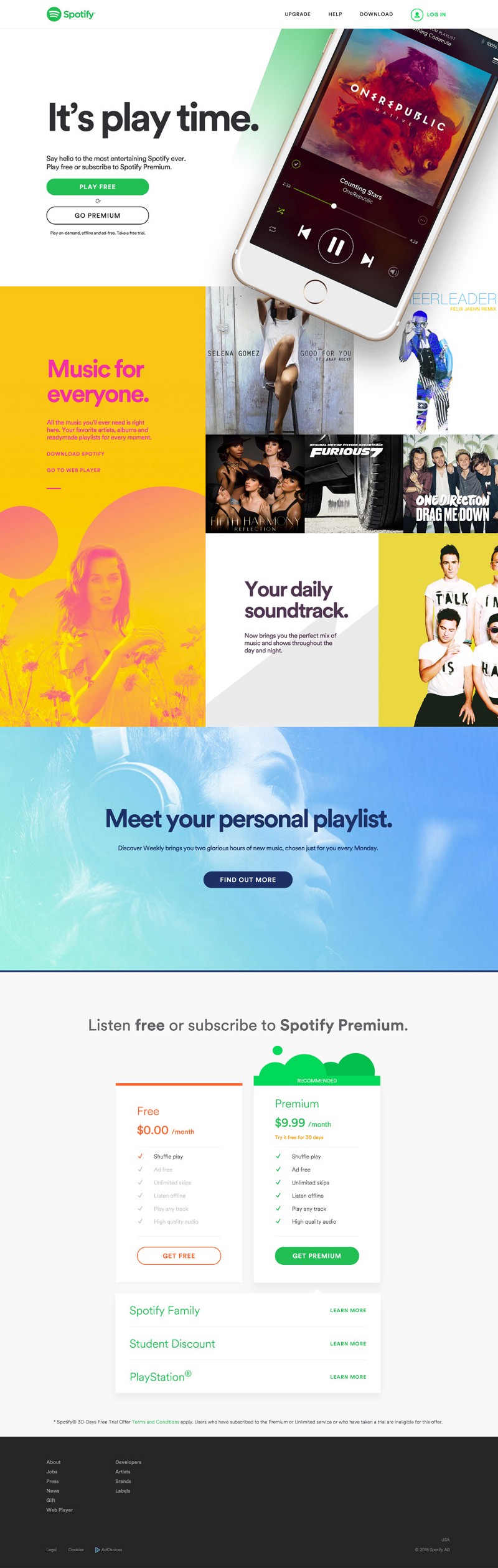十年巨变！全球音乐平台Spotify官网的用户体验变迁-艺源科技
