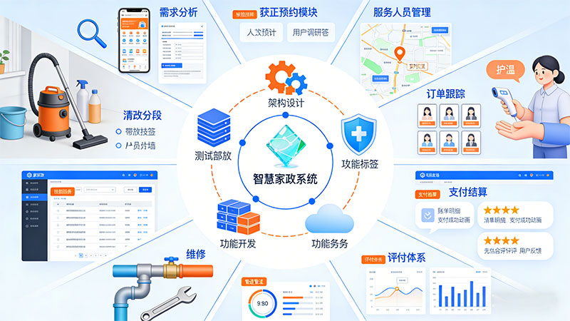 新手必看：智慧家政系统核心功能与开发流程-艺源科技